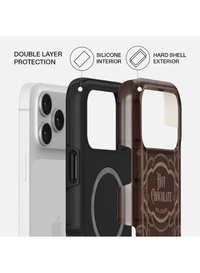 BURGA Burga iPhone 17 Pro Hot Chocolate Premium Case Compatible with Hybrid Dual-Layer Hard Shell + Silicone Protection - Scratch-Resistant Shockproof Mobile Cover